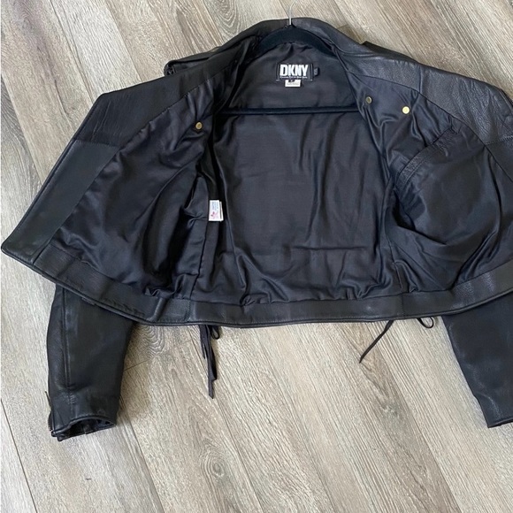 DKNY Leather Jacket made in USA - Picture 3 of 6